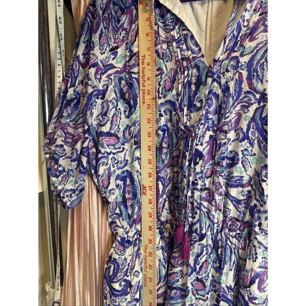 Kathy Ireland Fashion 360 Paradise Pleasure Jumpsuit Paisley Peacock Size 1X - Picture 11 of 16